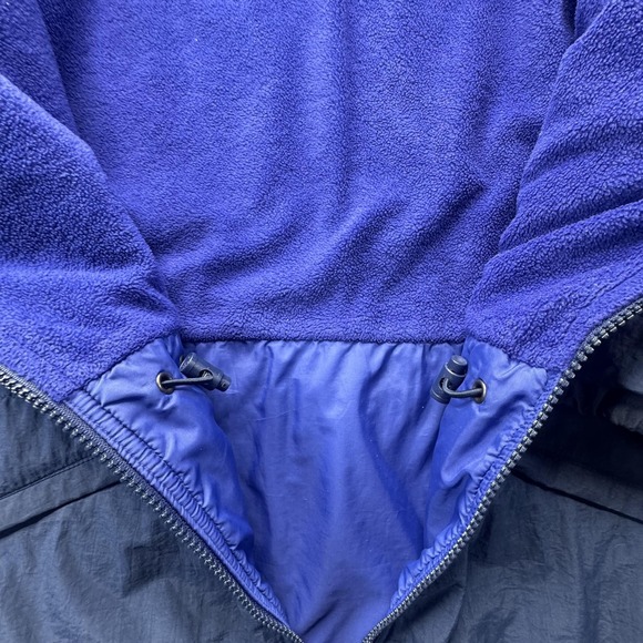 Vintage Columbia Jacket Womens Medium Blue Fleece Lined Zip Windbreaker 90s - Picture 7 of 13